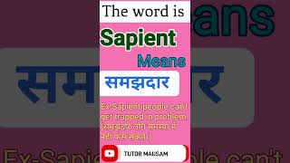 Meaning Of Sapient