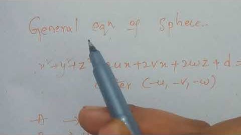 6th sem maths important question on finding equation of sphere