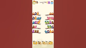 Bird sort color game level 742 #games #leveldesign #gameartdesign #gameplay #levelartist #gameenviro