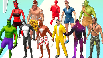 Muscle Rush - Smash Running Game - All Heroes Unlocked Gameplay Walkthrough Part 5 (Android & iOS)