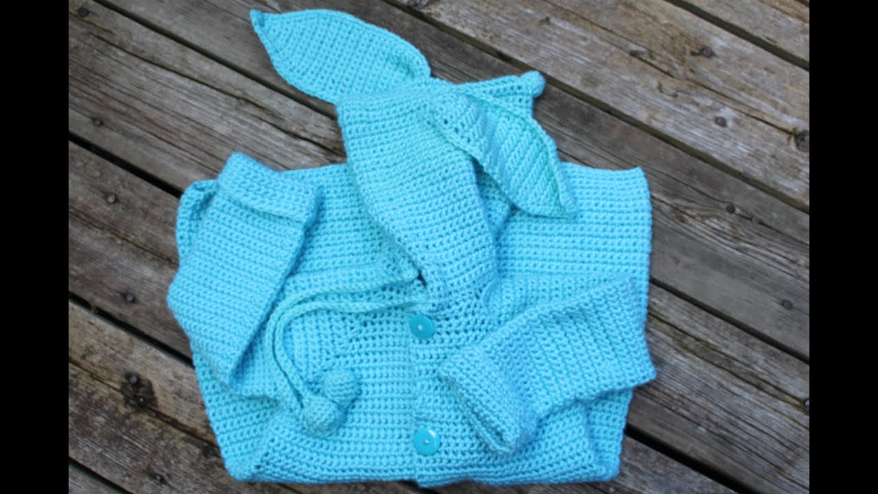 How to crochet baby cardigan [Part 2 ] Skirt and sleeves YouTube