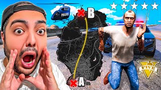 GTA V || کل مپ جی تی ایو با دوچرخه و پلیس 5 ستاره رفتم  ?