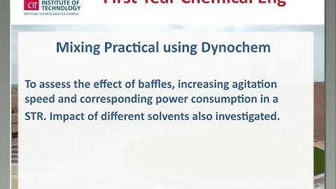 Dynochem: Sandra Lenihan, CIT, Incorporating DynoChem Simulation into Chemical Engineering Program