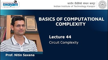 Lecture 22 : Part B - Circuit Complexity