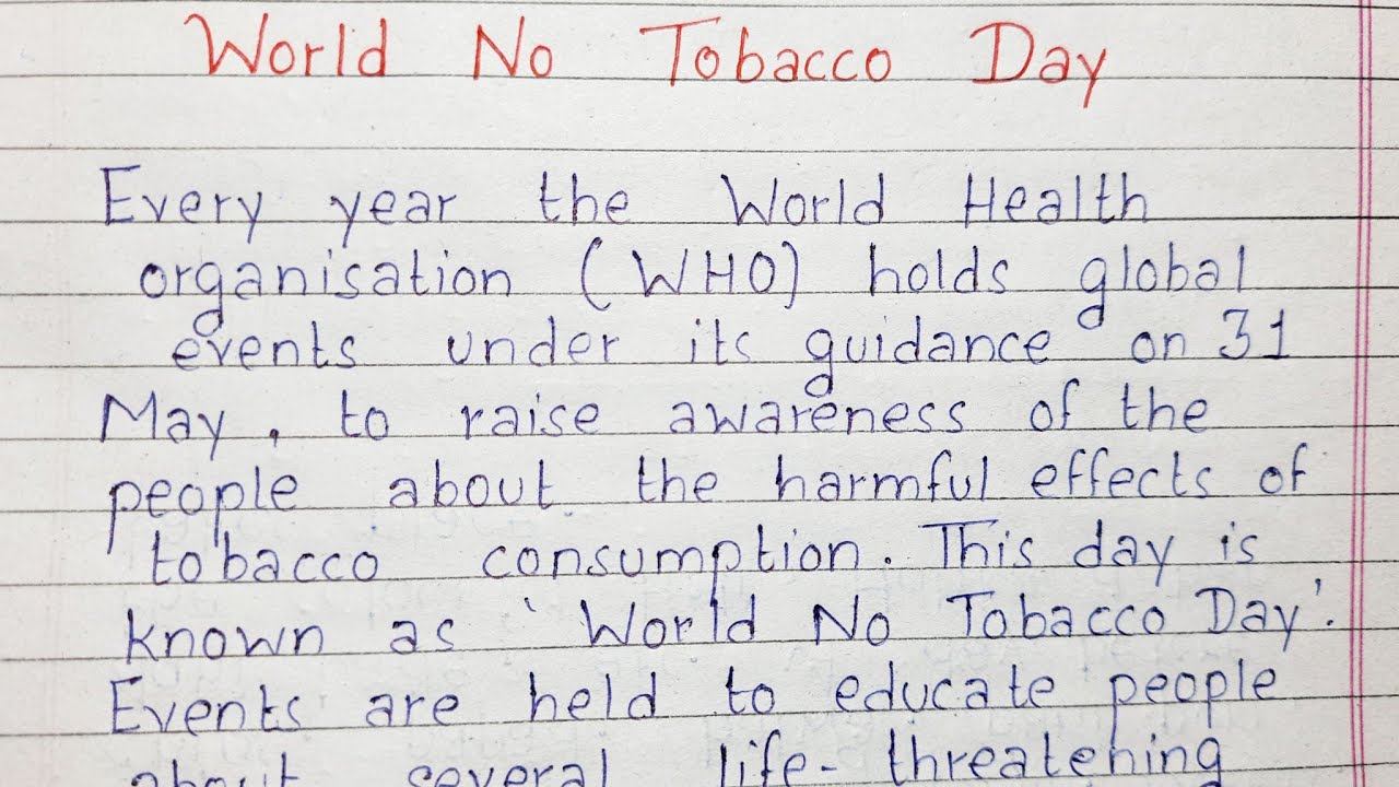 essay on no tobacco