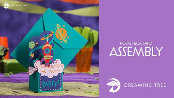 SVG File - Rocket Box Card - Assembly Tutorial (For Cricut, Silhouette, and ScanNCut)