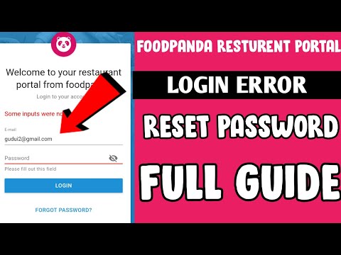 Foodpanda Resturent Portal Reset Password | Resturent Portal Login Error