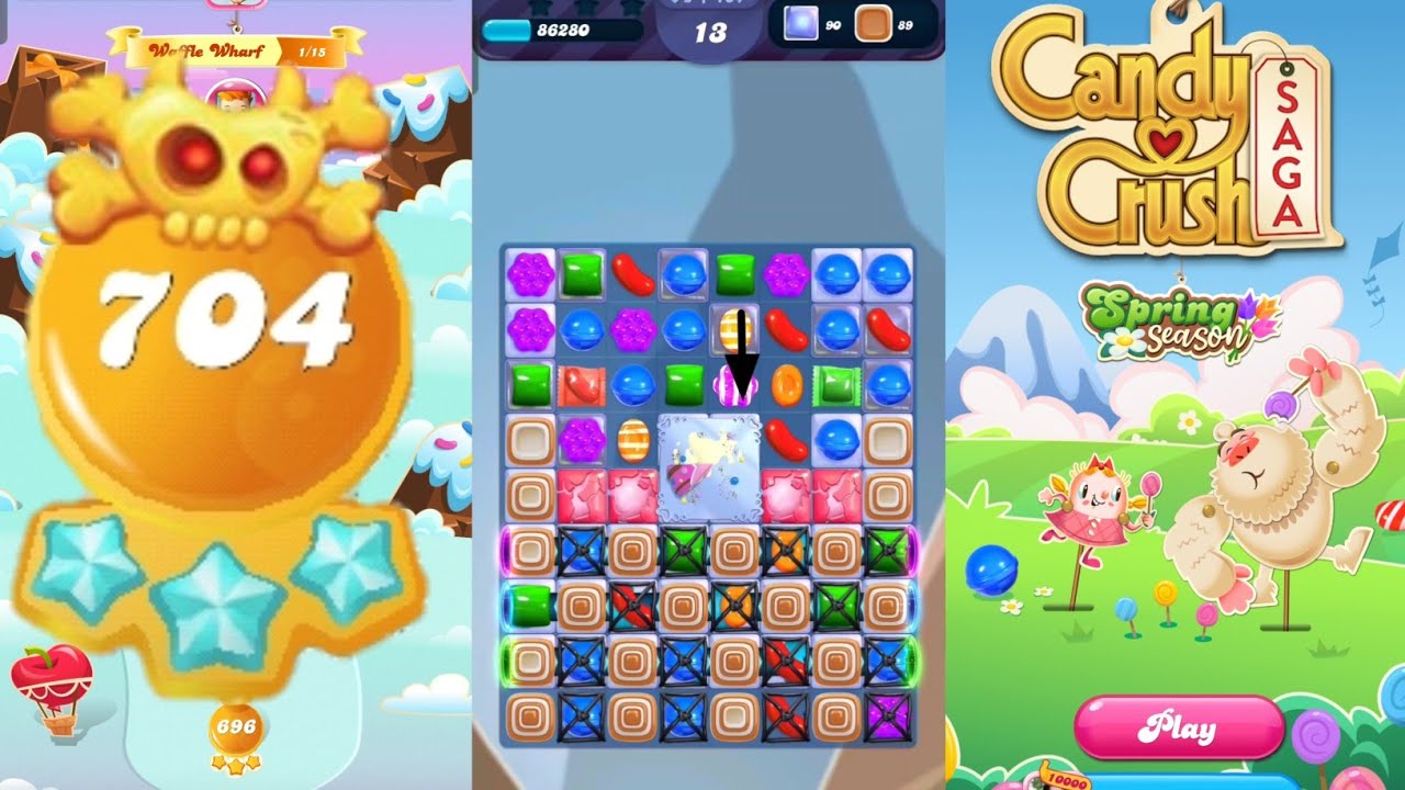 Candy crush saga level 704 । N Hard level । No boosters। Candy crush 704 help । Sudheer CC