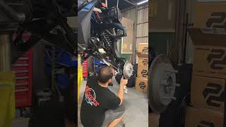 Removing Maverick R Suspension For Blasting And Powder Coating.