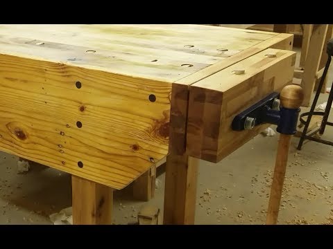 Installing a Tail Vise On the Hand Tool Bench (Shop Fox 