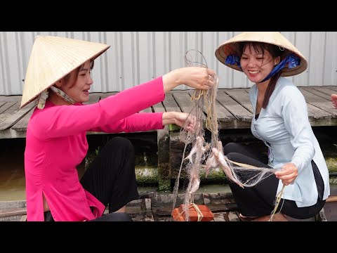 Video Thả Lưới Dính Cá Xác Đem Về Kho Tiêu Ăn Cùng Với Rau... - youtube