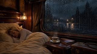 Rainy Night in an Old Sleeper Train  8 Hours of Peaceful Window Rain for Sleep &amp; Calm