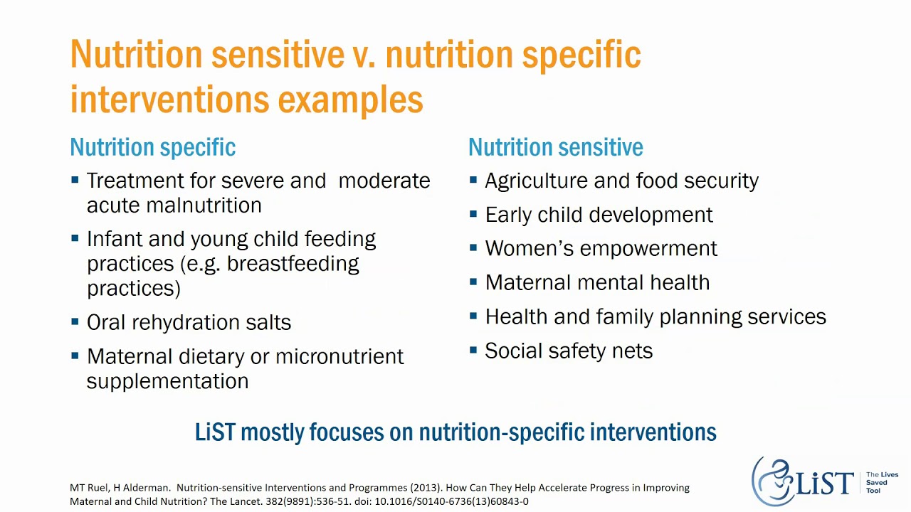 Nutrition in LiST 1 General overview of nutrition in LiST YouTube