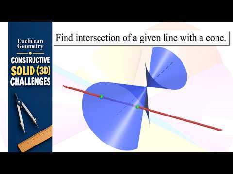 Find intersection of a given line with a cone.