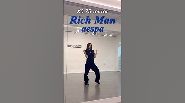 aespa(에스파)-Rich Man / 0.75배속 안무 거울모드  #aespa #에스파 #richman #리치맨 #mirror #dance #shorts