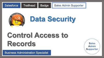[SAS] Data Security-Control Access to Records [Salesforce][Trailhead][Badge]