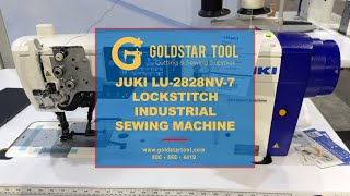 Trade Show - JUKI LU-2828NV-7 Lockstitch Industrial Sewing Machine - Goldstartool.com - 800-868-4419