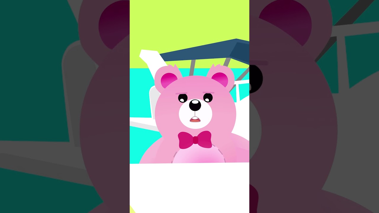 Sweet fin ≠ safe. Run first, snack later. 🍯🦈 #BenjiTheBear #Jaws #Shorts #Jawsmovie #SharkMoment