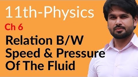 11th Class Physics, Ch 6 - Relation Between Speed & Pressure  Fluid - FSc Physics Book 1