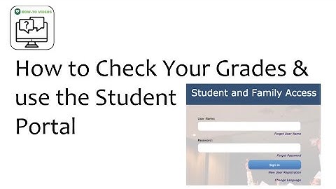 How to Check Your Grades & Use the Student Portal