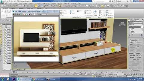 Tutorial on Modeling ,Texturing & Lighting a Mounted Wall Unit for LED TV in 3dsmax.( Part 2)