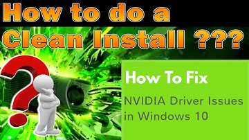 How to do a Clean Install of GPU Drivers and fix all Problems - DDU Nvidia AMD