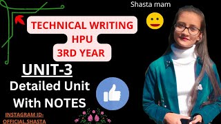 #UNIT-3 #TechnicalWriting #SEC301 #Shastamam #detailed#HPU #HPUAnnualsystem #SPU #detailed #best screenshot 5