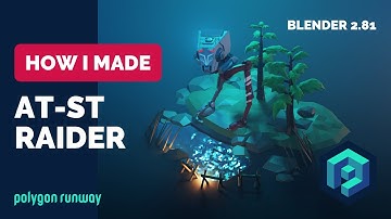 AT-ST Raider in Blender 2.8 - Low Poly 3D Modeling Tutorial