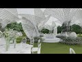 3D Outdoor White Wedding Decoration | 710 Design Studio