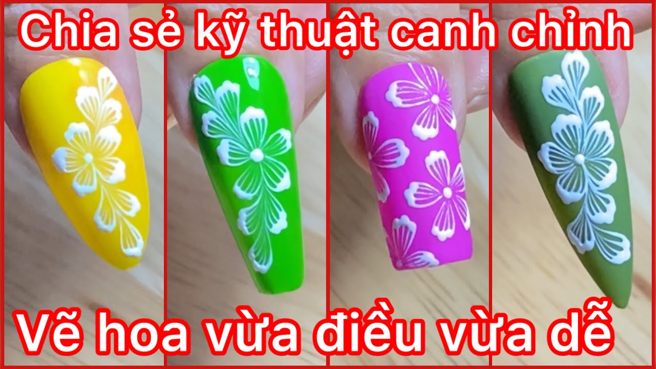 Chia sẽ chi tiết cách vẽ hoa bằng chấm bi và cọ râu