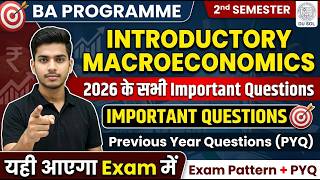 Introductory Macroeconomics 2nd Semester BA Prog Economics Important Questions Answers DU SOL