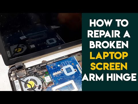 How to Repair a Broken Laptop Screen Arm Hinge HP Laptop  Fix Broken Display.