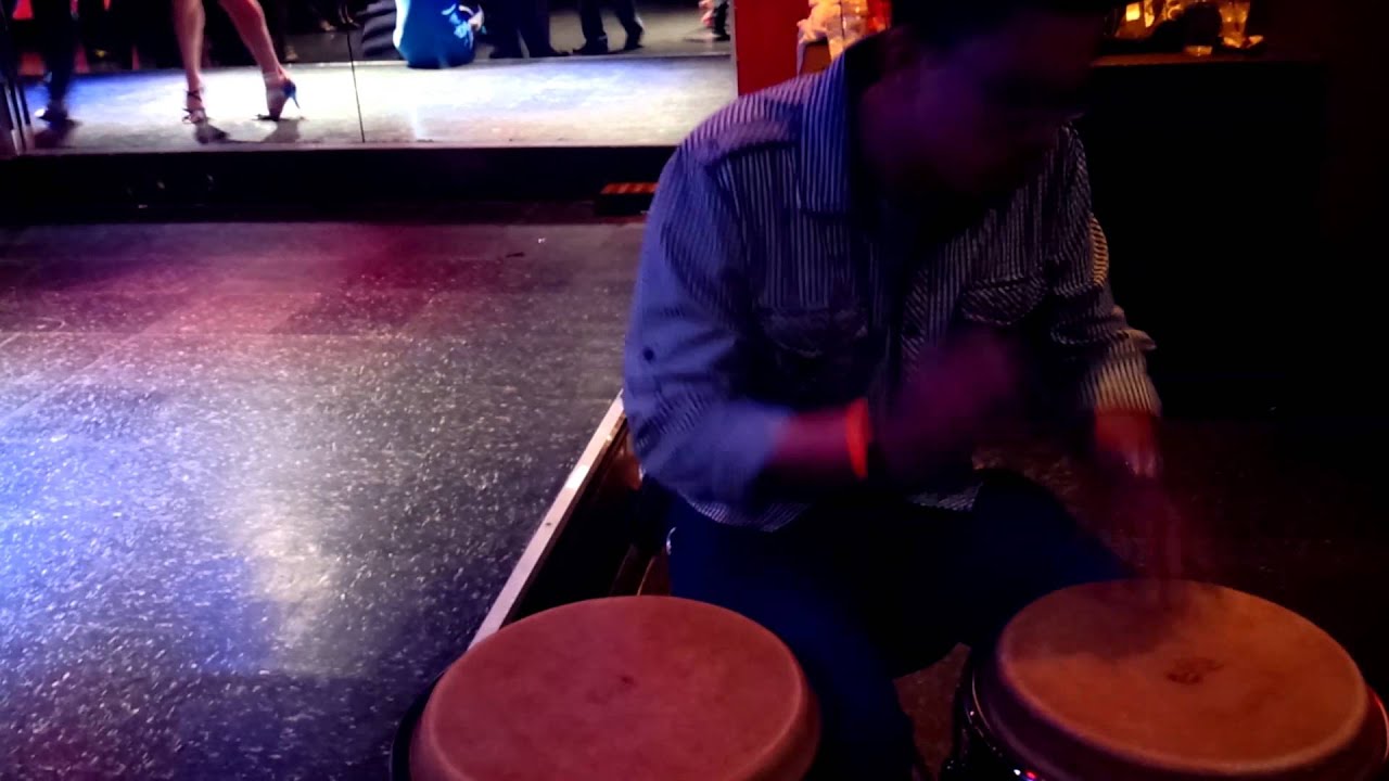 I was playing bongo drums. YouTube