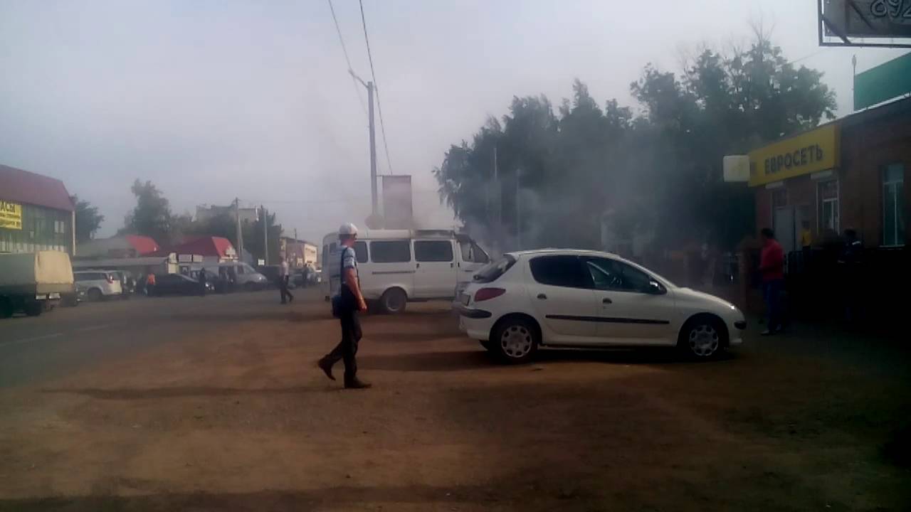 Газель горит Сорочинск - YouTube