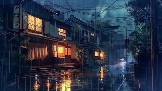 No Copyright Lofi Beats | Rain Night in Kyoto ☂ | Relaxing Lofi Hip Hop Mix 2024