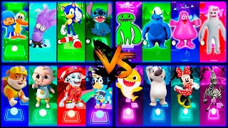 Baby Shark 🆚 My Talking Hank 🆚 Mickey Mouse 🆚 Madagascar 🆚 Paw Patrol 🆚 Bluey - Tiles Hop EDM Rush