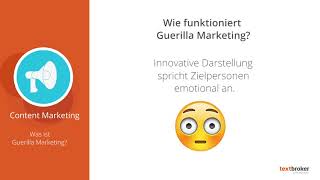 Was ist Guerilla Marketing? | In 2 Minuten zum Content-Experten