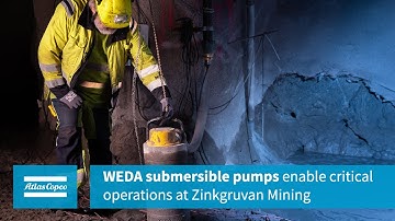 WEDA submersible pumps enable critical operations at Zinkgruvan Mining