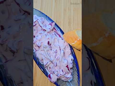 Easy Red Cabbage Salad 紫甘藍吃不完怎麼辦？那就做沙拉吧 #food #recipe #cooking