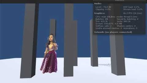Full body Kinect point cloud in Unity scene