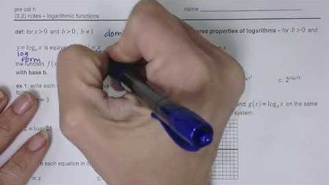 3.2 logarithmic functions