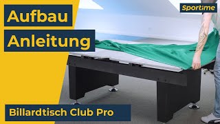 Aufbau Anleitung Billardtisch Club Pro