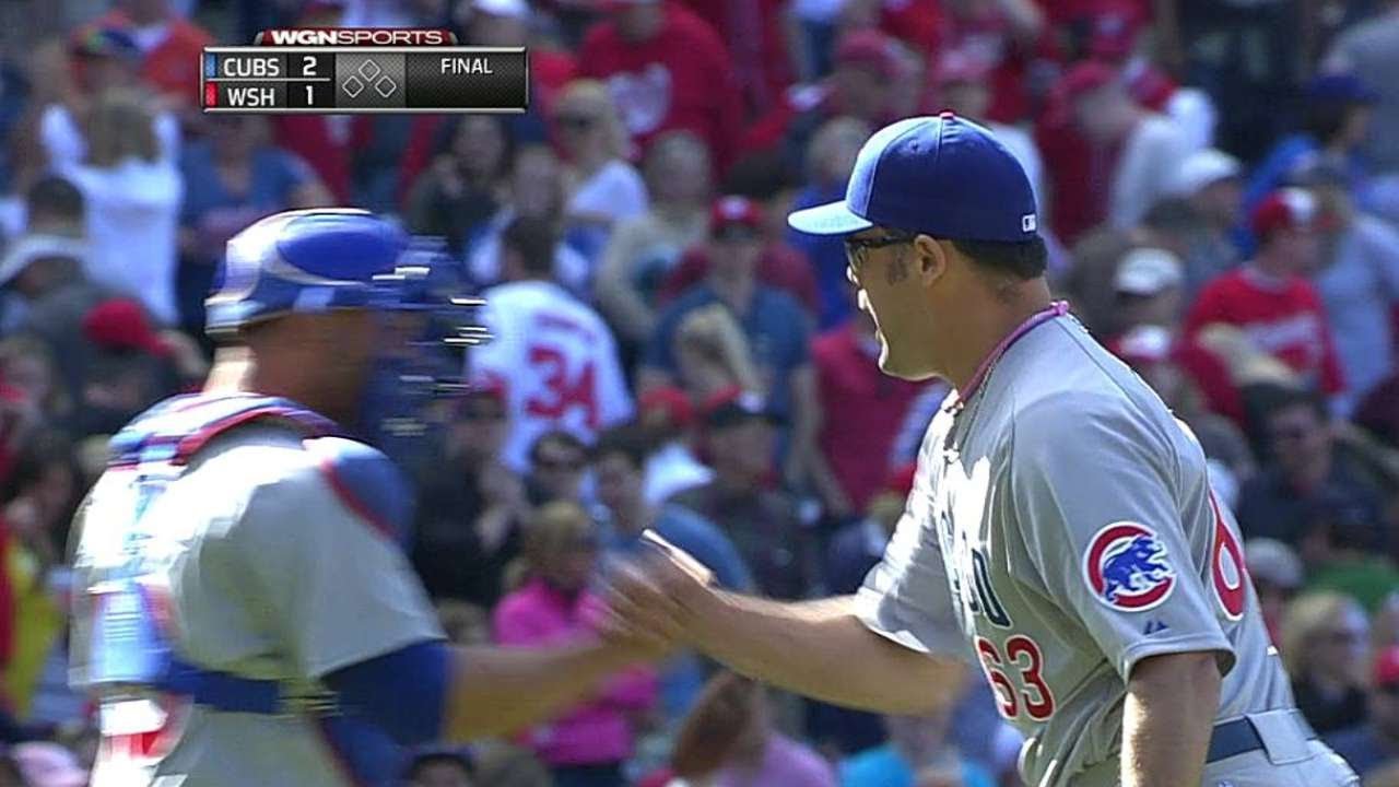 CHC@WSH: Gregg fans Bernadina to lock down the save