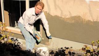 How to make a stucco sand finish with the basecoat.