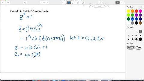 IBHL 1.7 Ex 5 Finding the 5th roots of unity