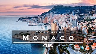 Monaco, Côte d'Azur   by drone [4K]