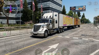 Truck Simulator EVO: Drive USA | International Lonestar Hauling Double Trailers | v1.2.70 Gameplay