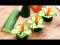 Cucumber Show | Vegetable Carving Garnish | Cucumber Rose | Cucumber Flower