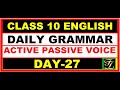 Active Passive Voice-4 | English Grammar | Class 10 BSE Odisha English Grammar | Day-27