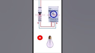 branchement horloge 24H .Timer wiring diagram.                  توصيل المؤقت الزمني